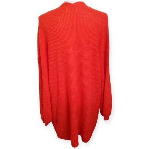 DREAMERS RED DRESS BOUTIQUE ORANGE CARDIGAN SZ.M/L EUC. - Picture 6 of 10